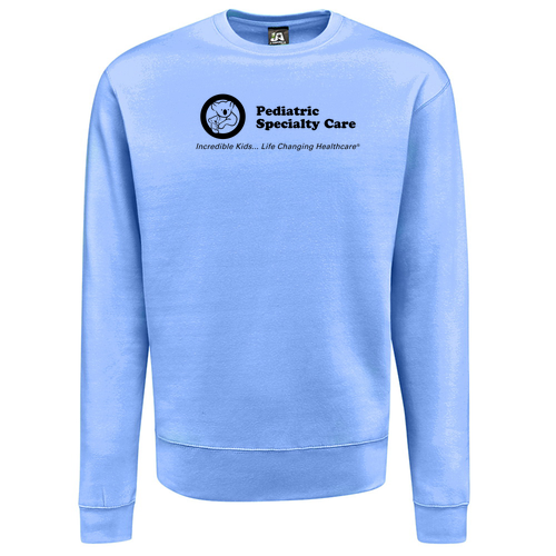 J. America BTB Fleece Crew -- Carolina Blue