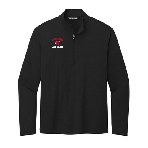 UW Club Hockey TravisMathew Coto Performance 1/4-Zip -- Black