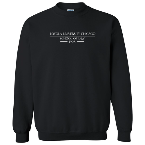 School Of Law Est. 1908 Crewneck Sweatshirt -- Black