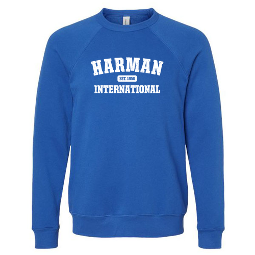 Bella Canvas Unisex Sponge Fleece Raglan Sweatshirt -- True Royal