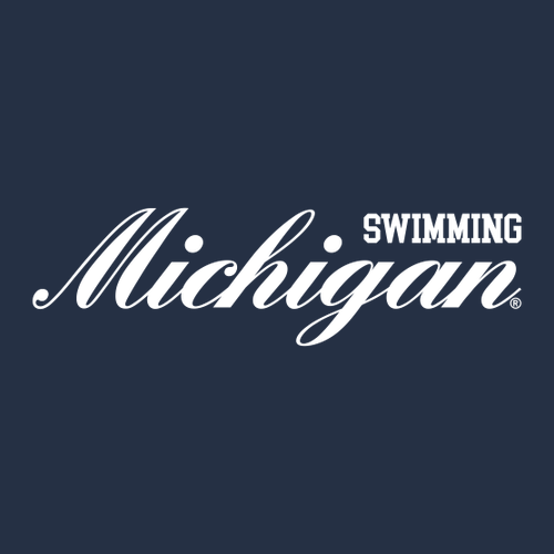 Unisex Michigan Swimming Trucker Hat -- Navy / White