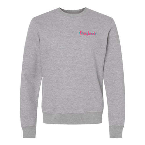 Embroidered J. America BTB Fleece Crew -- Oxford