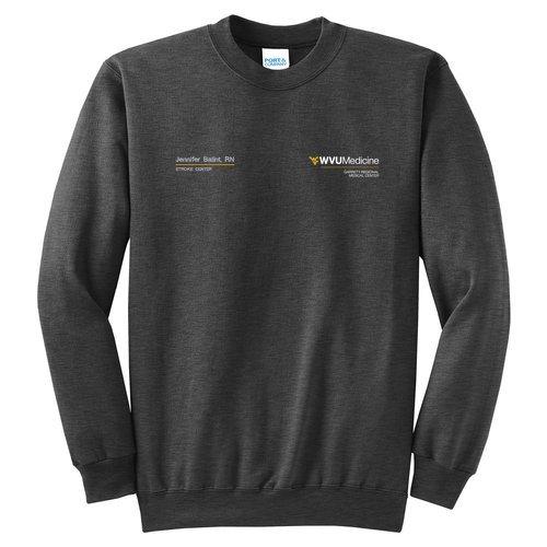Port and Company Classic Crewneck Sweatshirt -- Dark Heather Grey