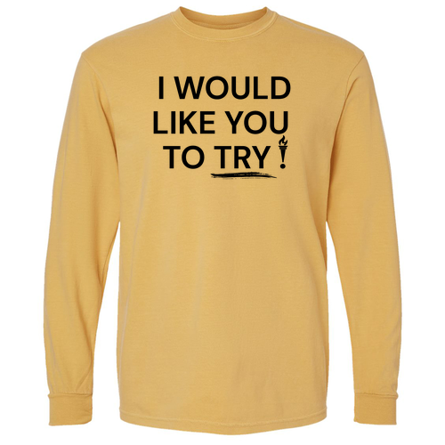 Comfort Colors Unisex Garment-Dyed Heavyweight Long Sleeve T-Shirt -- Mustard