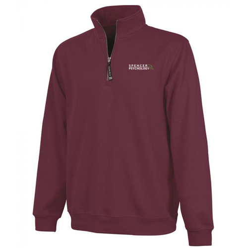 Charles River Crosswind Quarter Zip Sweatshirt -- Maroon