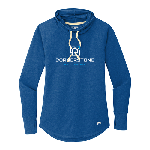New Era Ladies Sueded Cotton Blend Cowl Tee -- Royal Heather