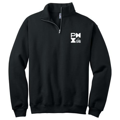 Jerzees 1/4 Zip Cadet Sweatshirt -- Black