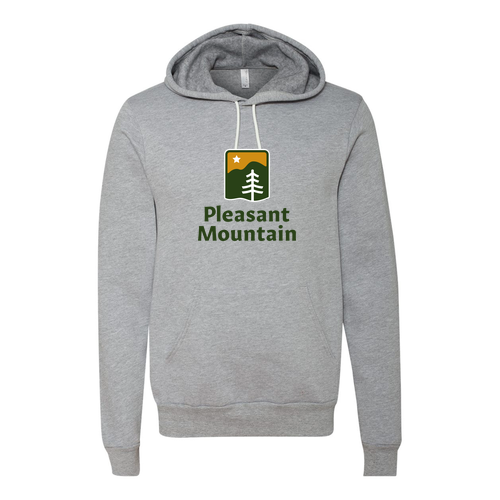 Pleasant Mountain Logo 1 Full color -- Pullover Hooded Sweatshirt Athletic Heather