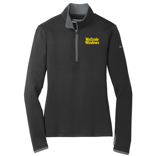 Nike Golf Ladies Dri FIT Stretch Half Zip Cover Up -- Black / Dark Grey
