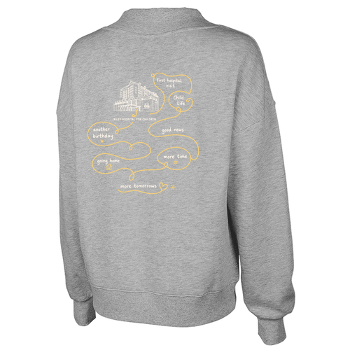 Charles River Women's Willow Mock-Neck Sweatshirt -- Heather Grey