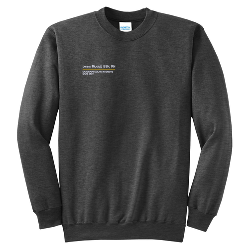 Port and Company Classic Crewneck Sweatshirt -- Dark Heather Grey