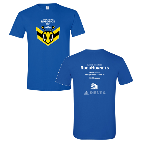 Mens/Unisex Gildan Softstyle Fitted T-Shirt -- Royal, RoboHornets 57431