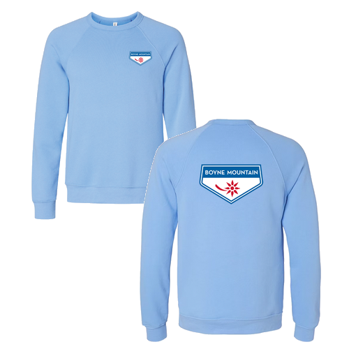 Boyne Mountain Logo 2 Full Color -- Crewneck Sweatshirt Carolina Blue