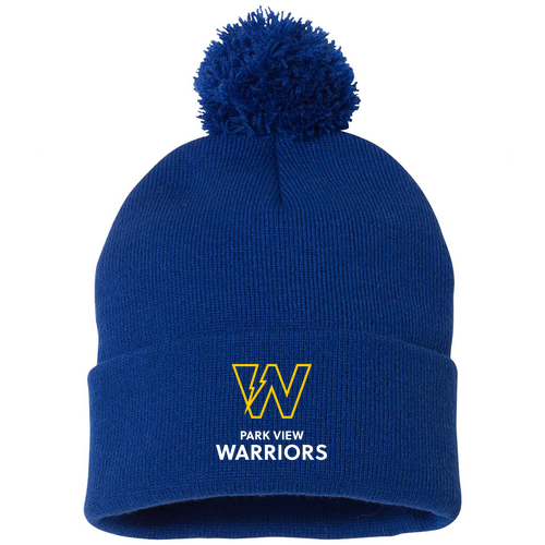 Sportsman Pom Pom Knit Hat -- Royal Blue