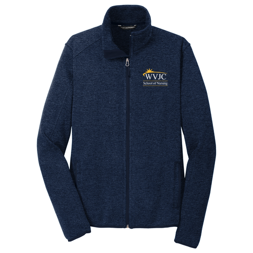 Port Authority Sweater Fleece Jacket -- River Blue Navy Heather