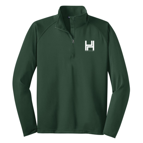Sport Tek Sport Wick Stretch Half Zip Pullover -- Forest Green