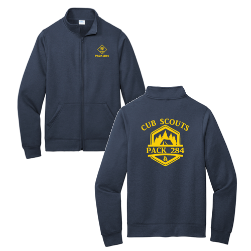 Port and Company Core Fleece Cadet Full-Zip Sweatshirt -- Navy