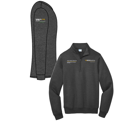 Port and Company Core Fleece Quarter-Zip Pullover Sweatshirt -- Dark Heather Grey
