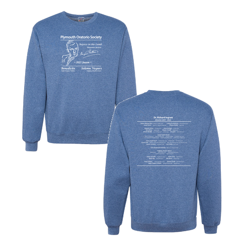 Jerzees 8 Oz., 50/50 Nublend Fleece Crewneck Sweatshirt -- Vintage Heather Blue