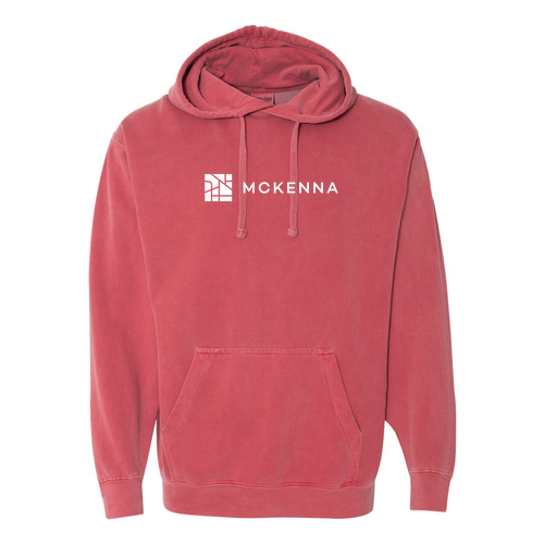 Comfort Colors Unisex Garment-Dyed Hooded Sweatshirt -- Crimson