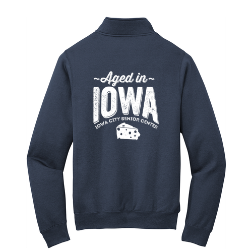 Port and Company Core Fleece Quarter-Zip Pullover Sweatshirt -- Navy