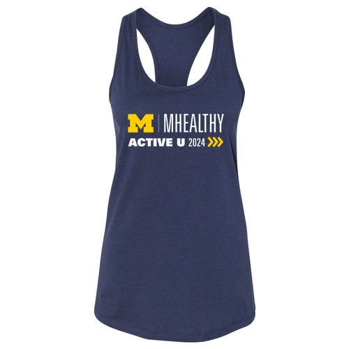 Ladies Jersey Racerback Tank -- Navy