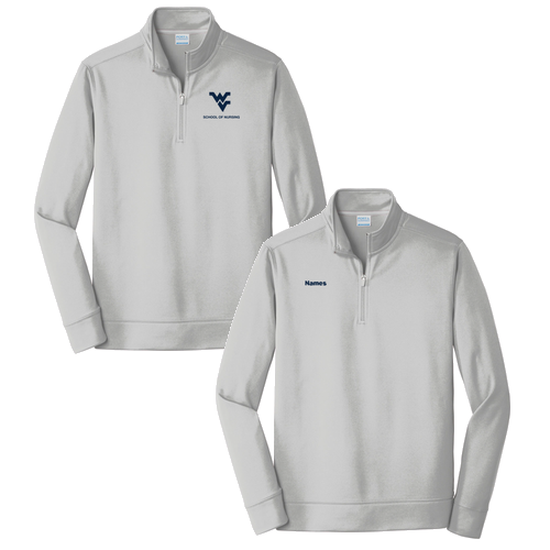 Port & Company Performance Fleece 1/4-Zip Pullover Sweatshirt -- Silver
