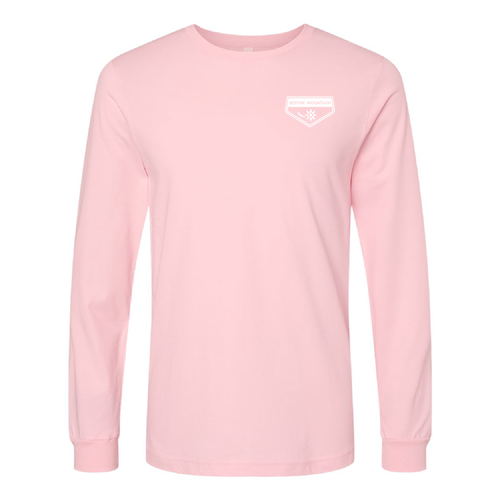 Boyne Mountain Logo 2 White Ink -- Long Sleeve Pink