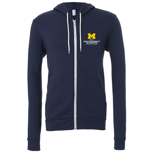 Bella Canvas Soft Full-Zip Hooded Sweatshirt -- Navy, $41