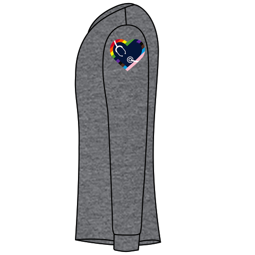Gender Care Heart Port and Company Core Fleece Quarter-Zip Pullover Sweatshirt -- Graphite Heather