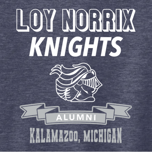 District Made Ladies Perfect Blend V-Neck Tee -- Heathered Navy