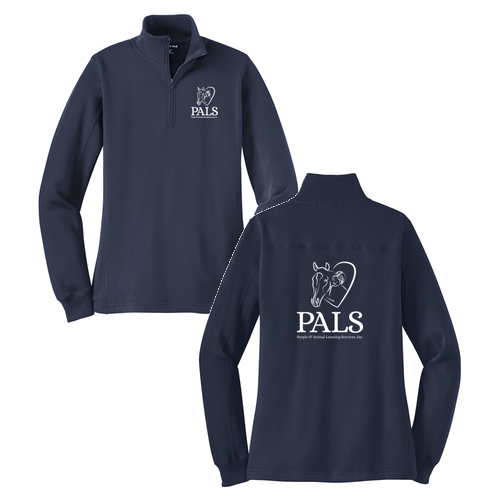 Sport Tek Ladies Quarter Zip Sweatshirt -- True Navy