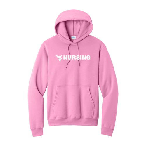 Breast Cancer Awareness Fundraiser Port and Company Core Fleece Pullover Hooded Sweatshirt -- Candy Pink