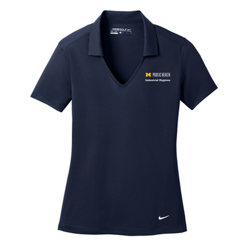 Ladies Nike Golf Dri Fit Vertical Mesh Polo -- Marine