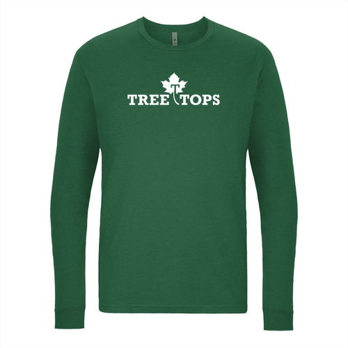 Adult Forest Green Cotton Long Sleeve Next Level Shirt