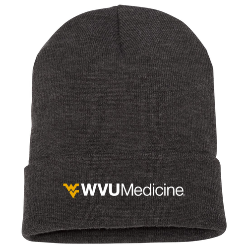 Yupoong Knit Hat with Cuff -- Dark Grey