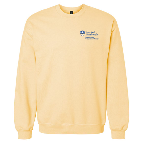 Gildan Adult Softstyle Fleece Crew Sweatshirt -- Yellow Haze