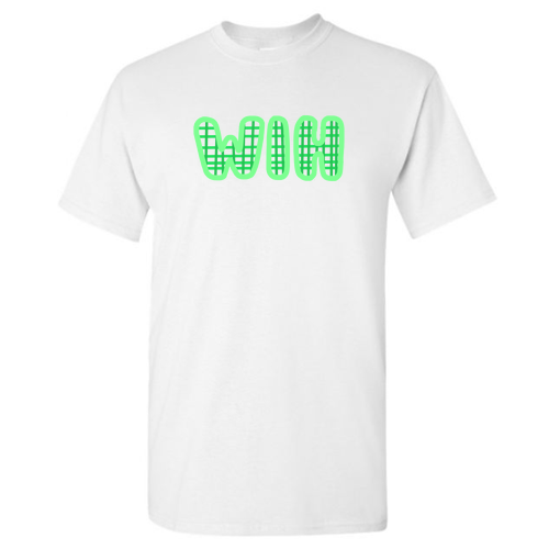 Green WIH Gildan Heavy Cotton Basic T-Shirt -- White