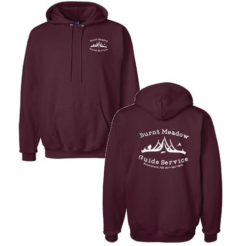 Hanes 10 oz Ultimate Cotton Printpro Adult  Hooded Sweatshirt -- Maroon