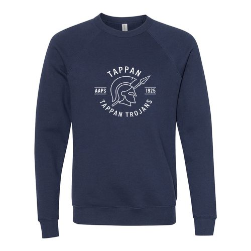 Bella Canvas Soft Sponge Fleece Raglan Crewneck Sweatshirt -- Navy