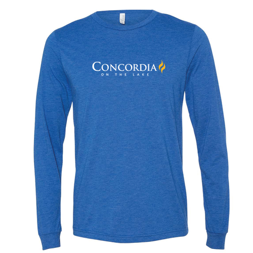 Bella+Canvas Unisex Triblend Long Sleeve Tee -- True Royal TriBlend