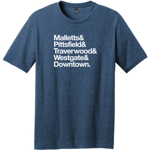District Made Perfect Blend Tee -- Deep Royal Fleck, Ampersand