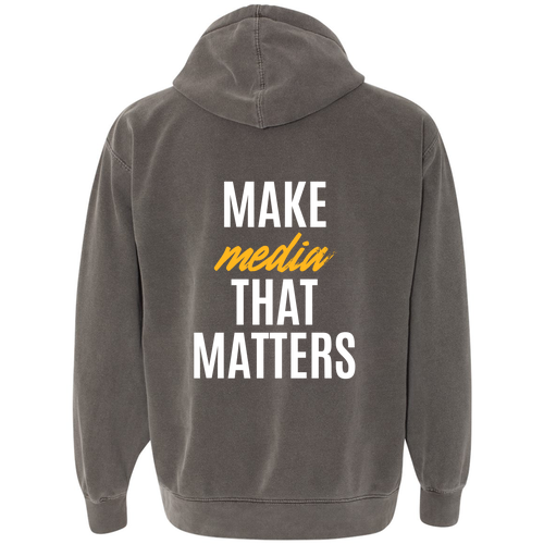 Comfort Colors Garment Dyed Hooded Pullover Sweatshirt -- Pepper