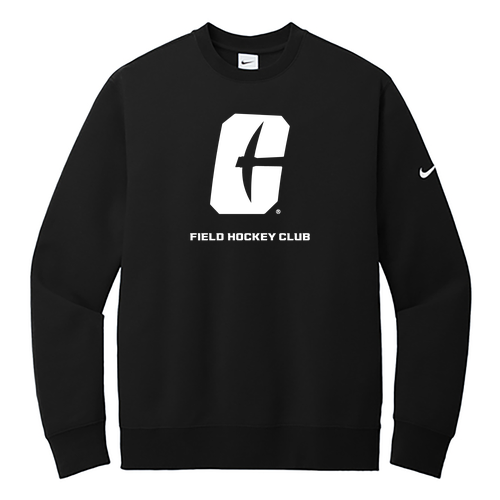 Nike Club Fleece Sleeve Swoosh Crew -- Black