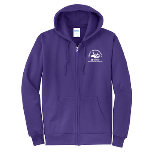 Port and Company Classic Full Zip Hooded Sweatshirt -- Purple