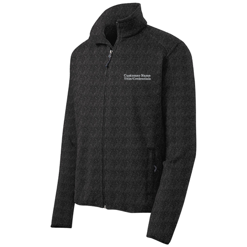Port Authority Sweater Fleece Jacket -- Black Heather