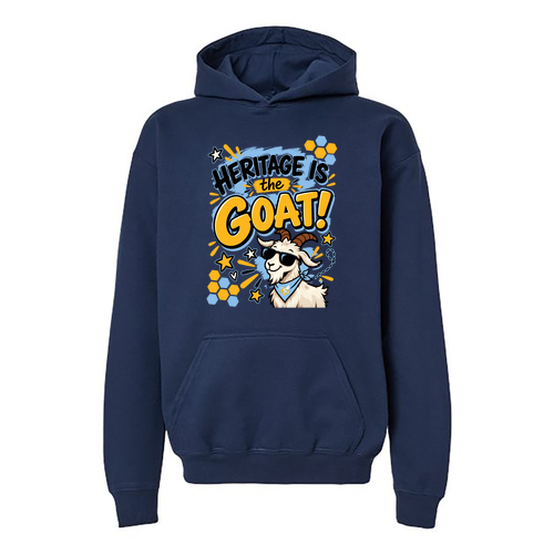 Gildan Youth Softstyle Midweight Crewneck Sweatshirt GOAT -- Navy