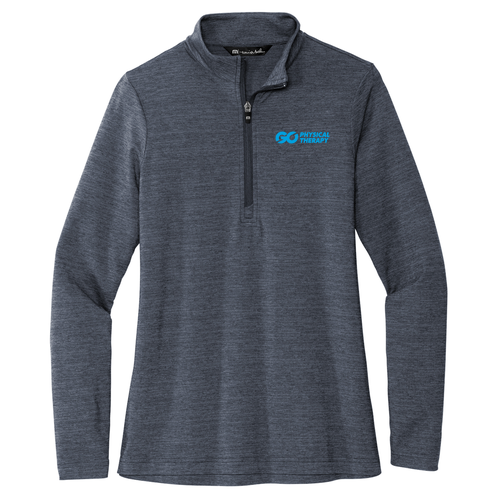 TravisMathew Ladies Crestview 1/4 Zip -- Vintage Indigo Heather