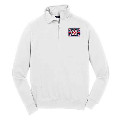 Sport Tek Quarter Zip Sweatshirt -- White