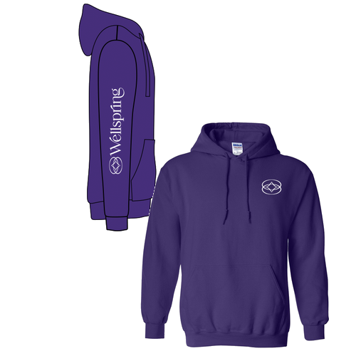 Gildan Heavy Blend Basic Hooded Sweatshirt -- Purple